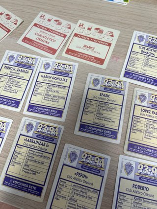 Lote 17 cromos fútbol Osasuna