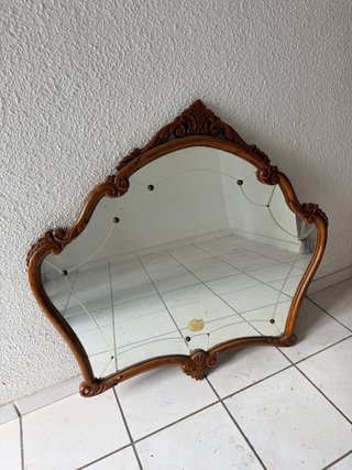 Espejo antiguo madera y cristal