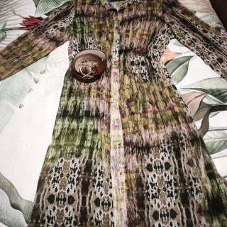 Vestido Zara estampado midi