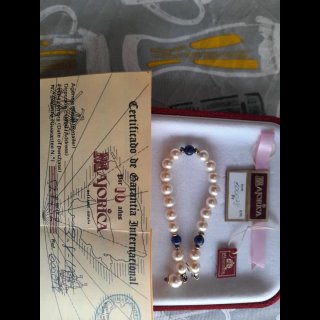 Conjunto Majorica Collar y Pulsera Perlas