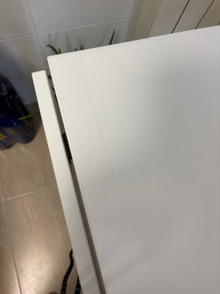 Mesa de comedor extensible blanca