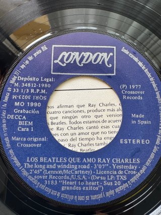 Vinilo Los Beatles - Que Amo Ray Charles