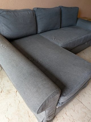 Sofá-cama Chaislongue Gris 3 Plazas