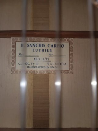 Guitarra flamenca Sanchis Carpio 1979