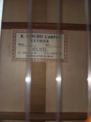 Guitarra flamenca Sanchis Carpio 1979