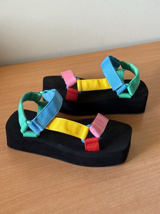 Sandalias plataforma multicolor
