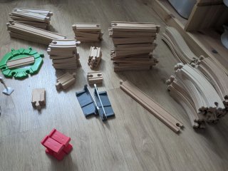 Lote tren madera Brio, Lidl, Ikea