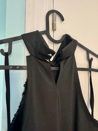 Vestido largo lentejuelas negro