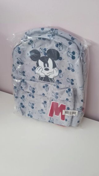 Mochila Mickey Mouse nueva gris