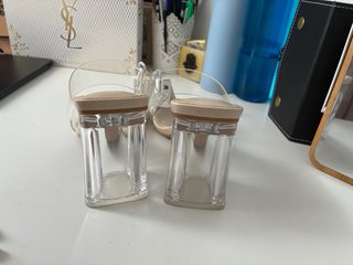 Sandalias Bershka tacón transparente beige 39