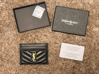 Portacarte Yves Saint Laurent nero oro