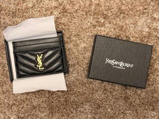 Portacarte Yves Saint Laurent nero oro