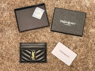 Portacarte Yves Saint Laurent nero oro