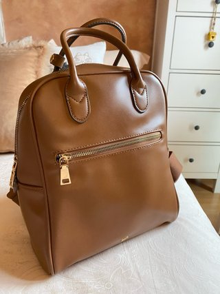Mochila Parfois Marrón y Dorada