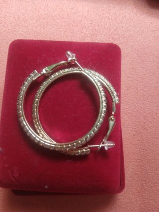 Pendientes Aro Dorados con Brillantes