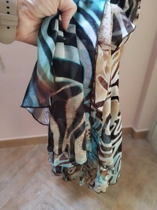 Vestido largo gasa Nicowa estampado