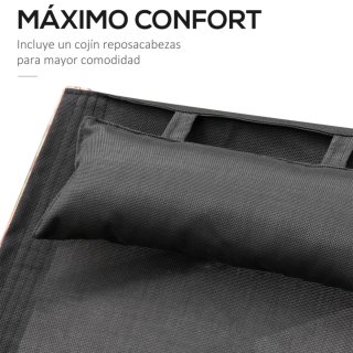 Tumbona ergonómica Outsunny para jardín y piscina