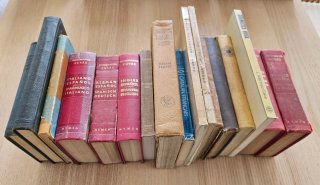 Lote de libros antiguos: diccionarios y gramática