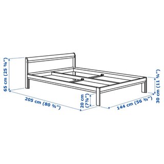 Cama de madera y colchón 140cm