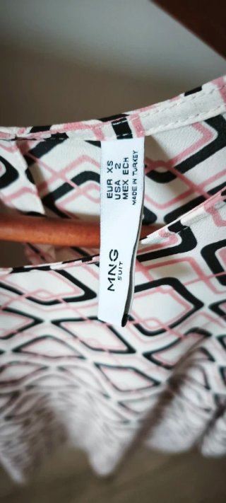 Blusa Mango Estampada Manga Larga