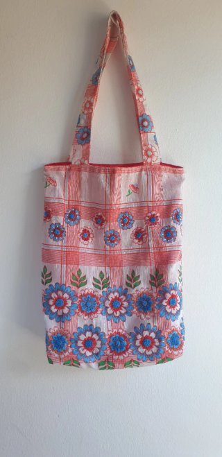 Bolso Tote Upcycling Vintage 70s Bordado a mano