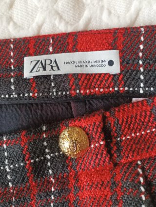 BERMUDAS CUADROS ZARA, T-XXL