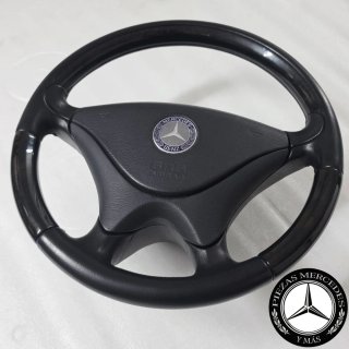 VOLANTE Mercedes Original madera cuero negro