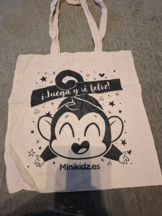 Bolsa de tela Juega y sé feliz Minikidz