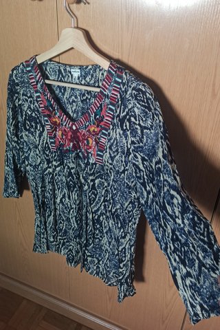 Túnica Natura bordada Talla XL