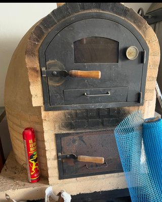 Horno de barro refractario con hornilla de 120