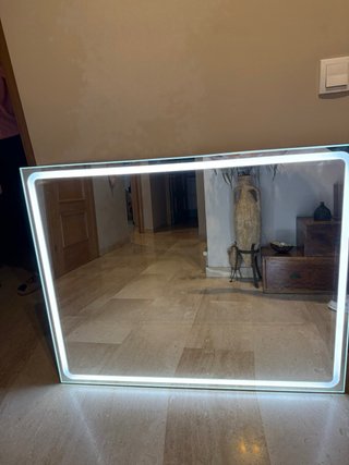 Espejo de lavabo 100x80 con luz LED