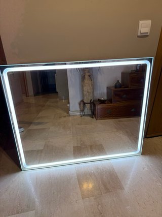 Espejo de lavabo 100x80 con luz LED