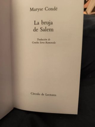 La bruja de Salem, Maryse Condé