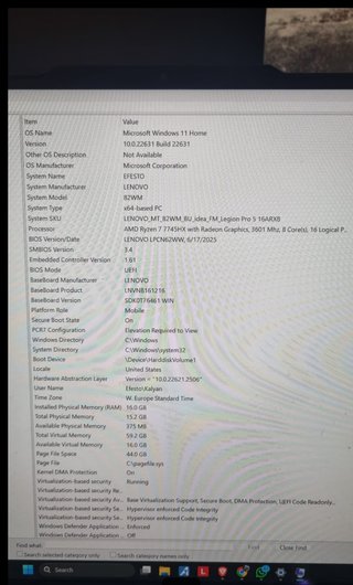 Lenovo Legion Pro 5 Gen 8 RTX 4070 Ryzen 7