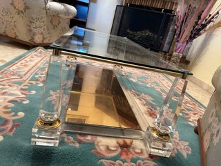 Mesa de centro estilo Hollywood Regency