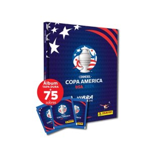 Álbum Copa América USA 2024 Tapa Dura + 75 Sobres