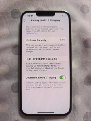 iPhone 13 Pro 96% Batteria