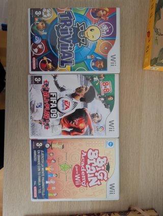 Lote 3 Juegos Wii: Trivial, FIFA 09, Big Brain