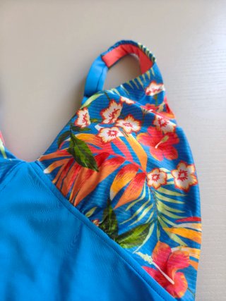 Costume intero Calzedonia S floreale azzurro