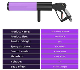 Pistola de CO2 con luces LED