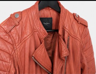 Chaqueta Cuero Corta Pepe Jeans Naranja