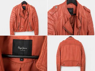 Chaqueta Cuero Corta Pepe Jeans Naranja