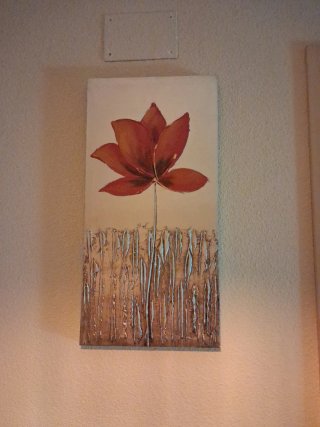 Cuadro Decorativo Flor Roja y Marrón Precio negoci