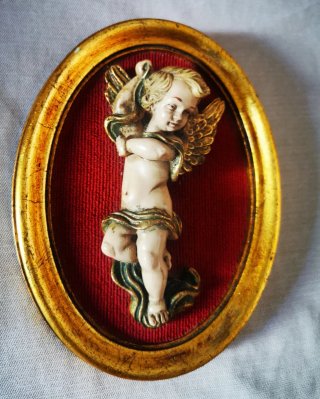 Cuadro Cerámica Ángeles Vintage