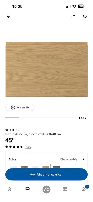 Cajón IKEA Madera y Blanco