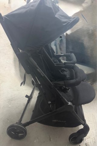 Silla de paseo gemelar negra