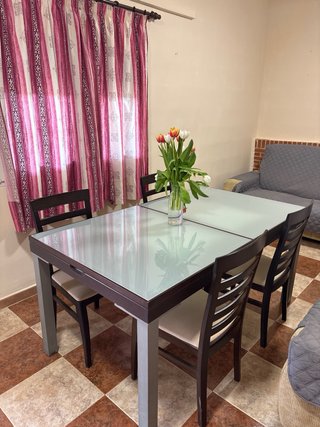 Mesa de salón y 5 sillas