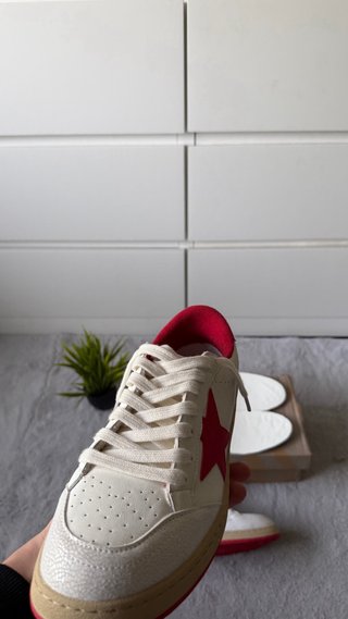 Golden Goose Ball-Star Vermelhas Tam 42