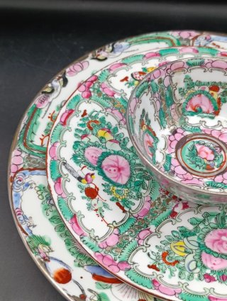 Set vajilla porcelana china platos y cuenco