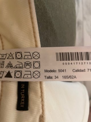 Massimo Dutti Vaqueros Blancos Talla 34